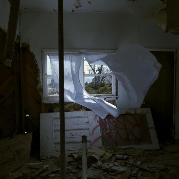 "Yours, Ours, Mine," Curtains and abandoned windows, 2019-present