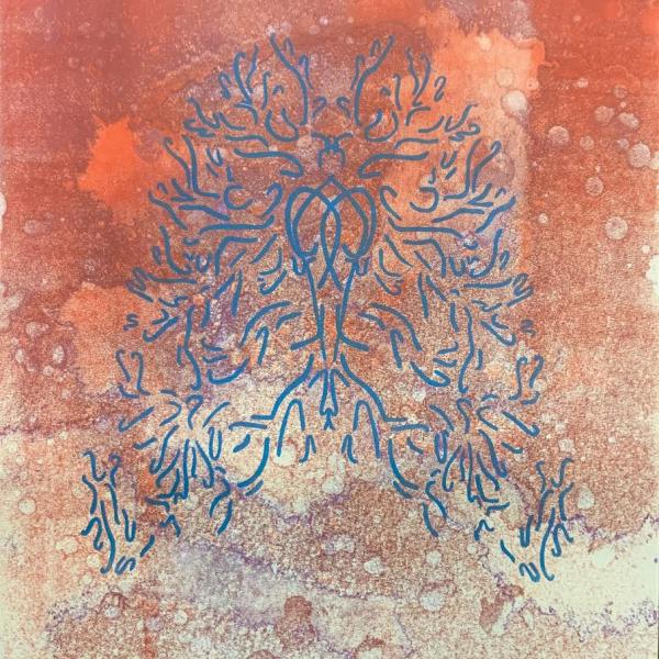 Breathing, 2022, monotype and relief 