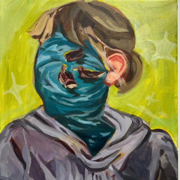 Swimming, 2022. Acrylic