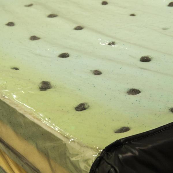 canvas, 2020 mattress foam pulled from the dumpster stuffed with steel wool soaked in peppermint oil