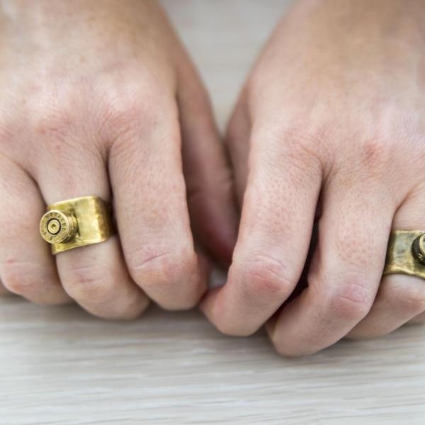 "Untitled: Trench Art Inspired Rings," Bullet Casings 2020