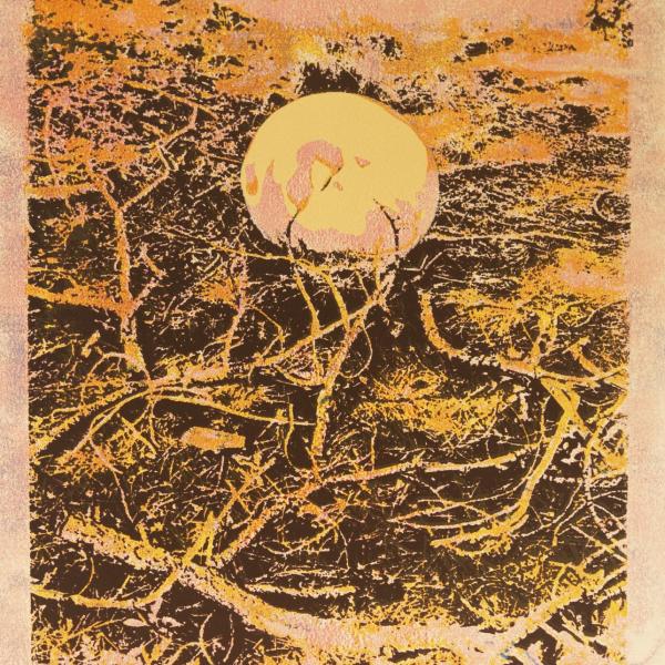 Sphere VII, (2020), 24” h x 14” w, Monotype / Serigraph on BFK Rives 280 GSM Printmaking Paper