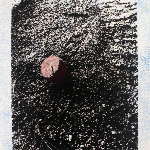 Study for Sphere IV, (2020), 11” h x 7” w, Monotype / Serigraph on BFK Rives 280 GSM Printmaking Paper