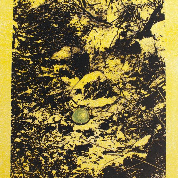 Study for Sphere III, (2020), 11” h x 7” w, Monotype / Serigraph on BFK Rives 280 GSM Printmaking Paper