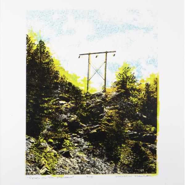 Power On The Mountain, 2018, Lithograph, 20” h x 14” w