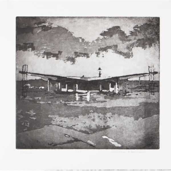Rawlins, 2018, Intaglio Aquatint, 10.5” h x 10” w