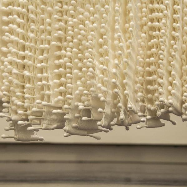 Maiden, 2020. 250,000 cotton swabs hanging together.