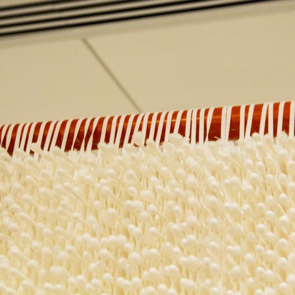 Maiden, 2020. 250,000 cotton swabs hanging together.