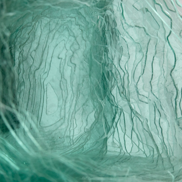 Amy Hoagland. "Synthetic Geode III," Layered Glass, Found modified tri-pod. 46"x30"x30". 2018