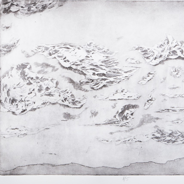 Lainey Peltier. "Untitled," aquatint. 15"x19". 2019