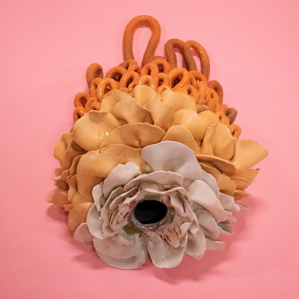 Kyle Oberleiter. "Blood Orange," fritware. 24"x16"x11". 2019