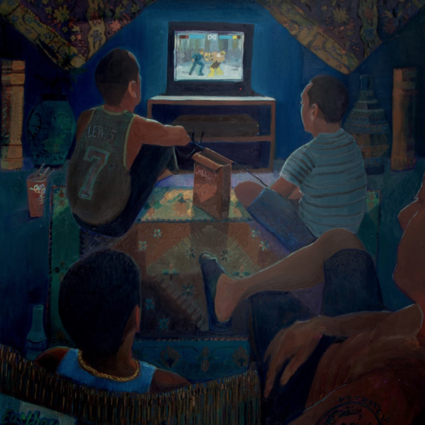 Mikey Yates. "Tekken," Oil on canvas. 60"x50". 2019