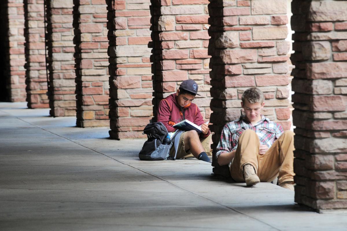 Students studying at CU Boulder in the UMC