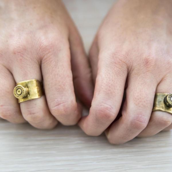 "Untitled: Trench Art Inspired Rings," Bullet Casings 2020