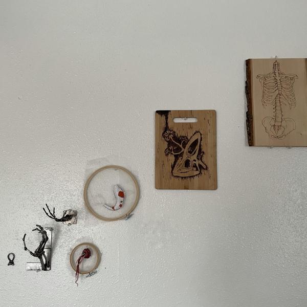 Olivia Bode (BA). Pandy Crafts (2020), Iron/thread/wood, 5.5’ x 3.5’