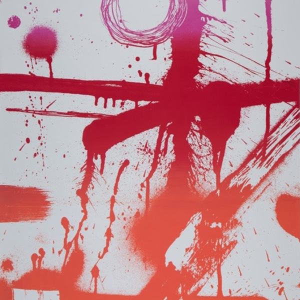 Graham Fee. "Graffiti Abstraction (White)," Screenprint. 18"x24". 2018