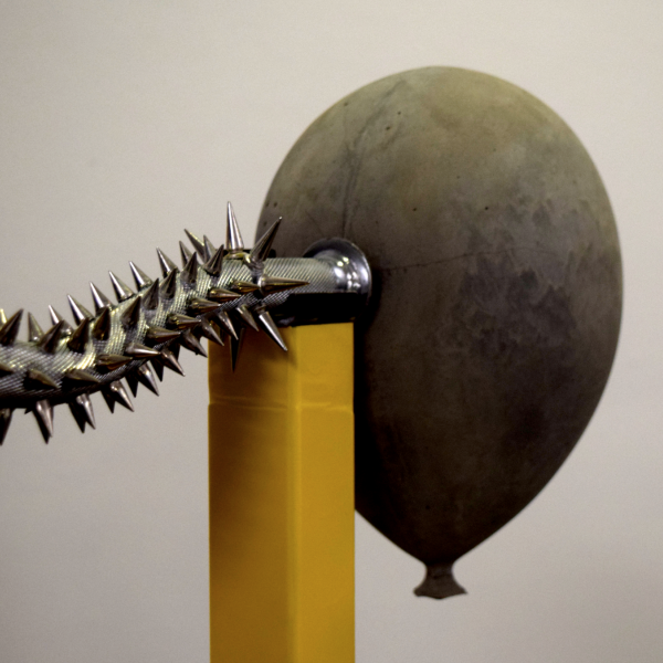 "Problematic Repetitions," Concrete balloons, steel & acrylic paint 32” x 48” x 14” 2020