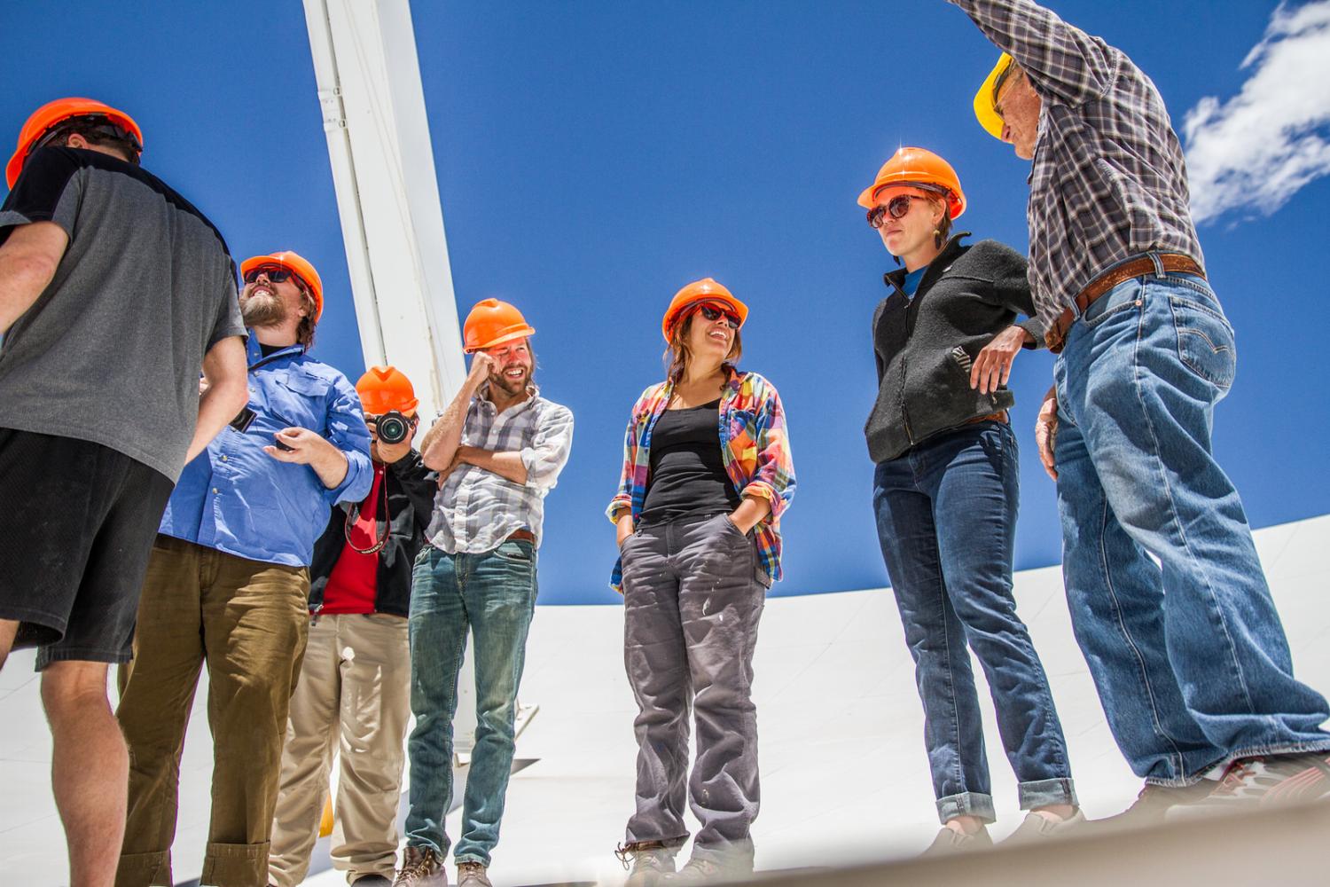 Students on the Array satelite