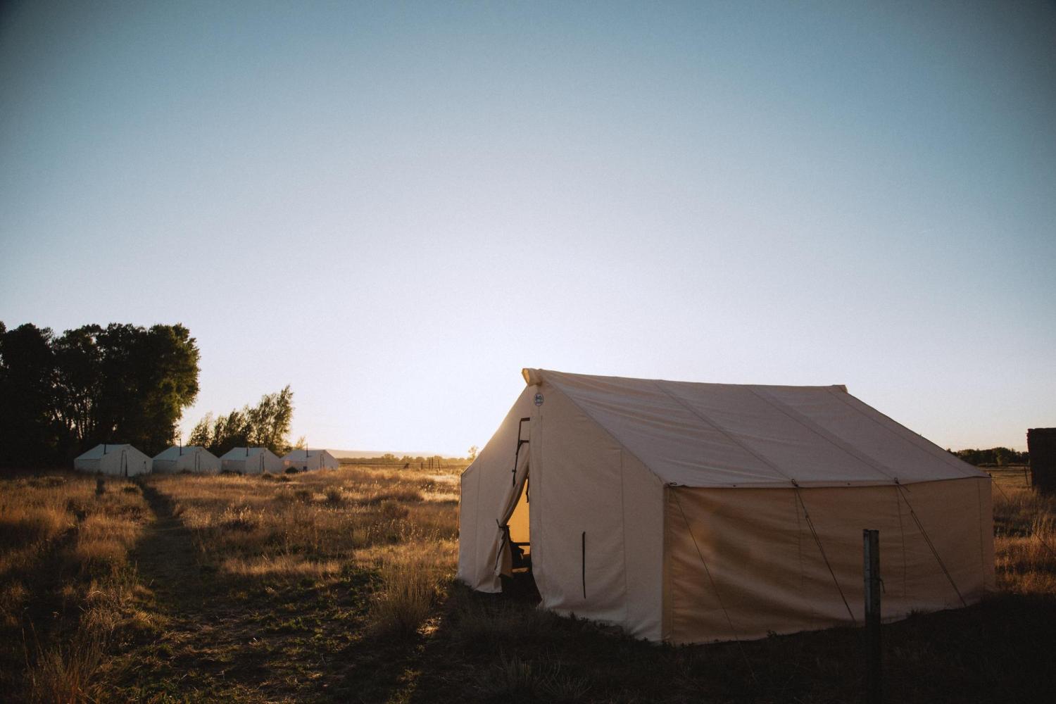 Tent used by students in Field School