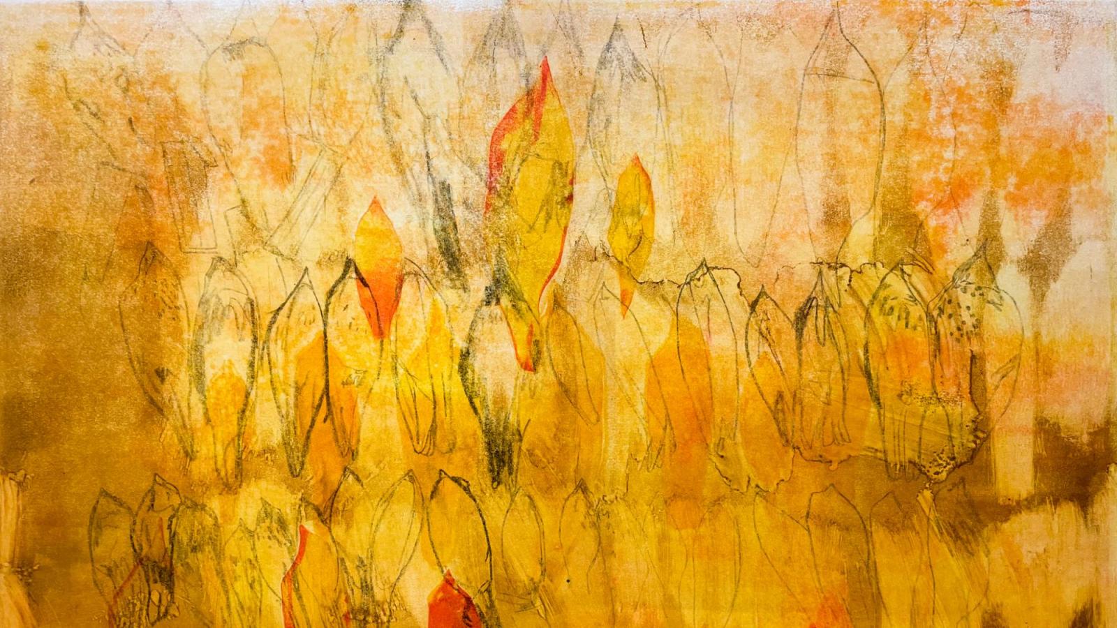 Untitled I, monotype, 30in x 22in, 2021