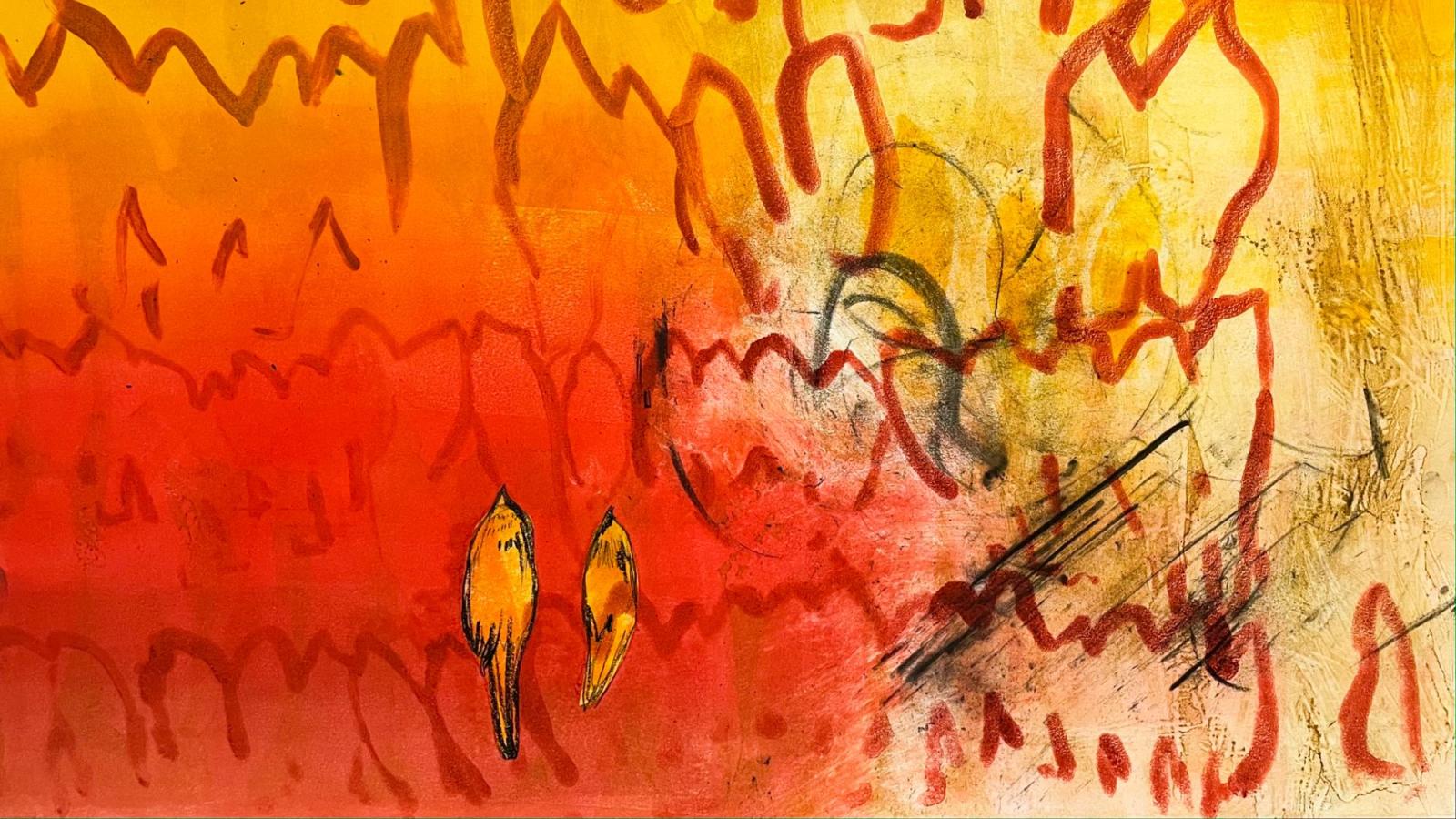 Untitled III, monotype, 30in x 22in, 2021
