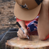 STEAM student tracing stump rings.