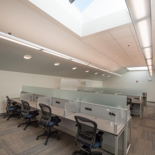 Well-lighted work areas.