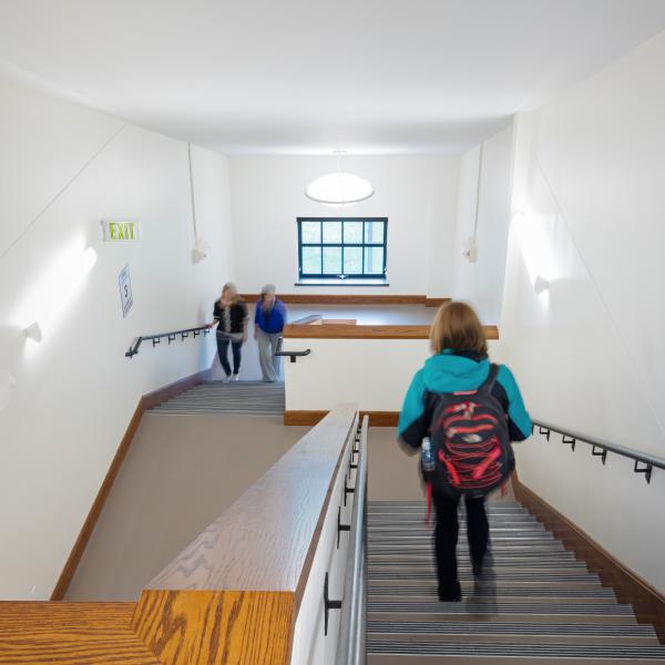 New and improved stairways.