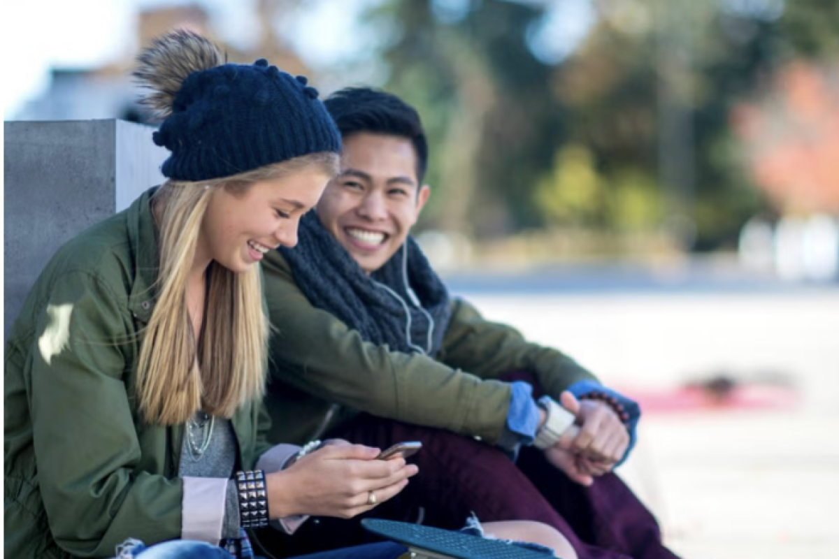 Students talking