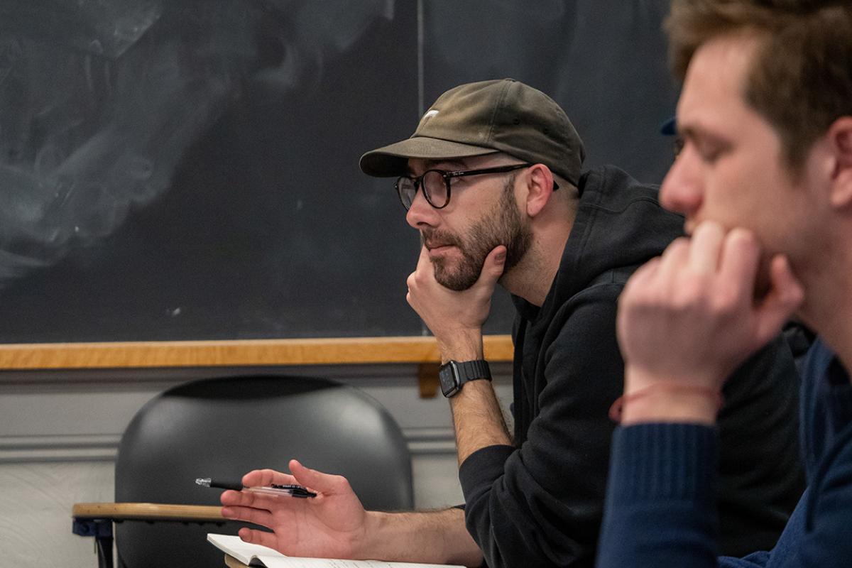 student in a classroom