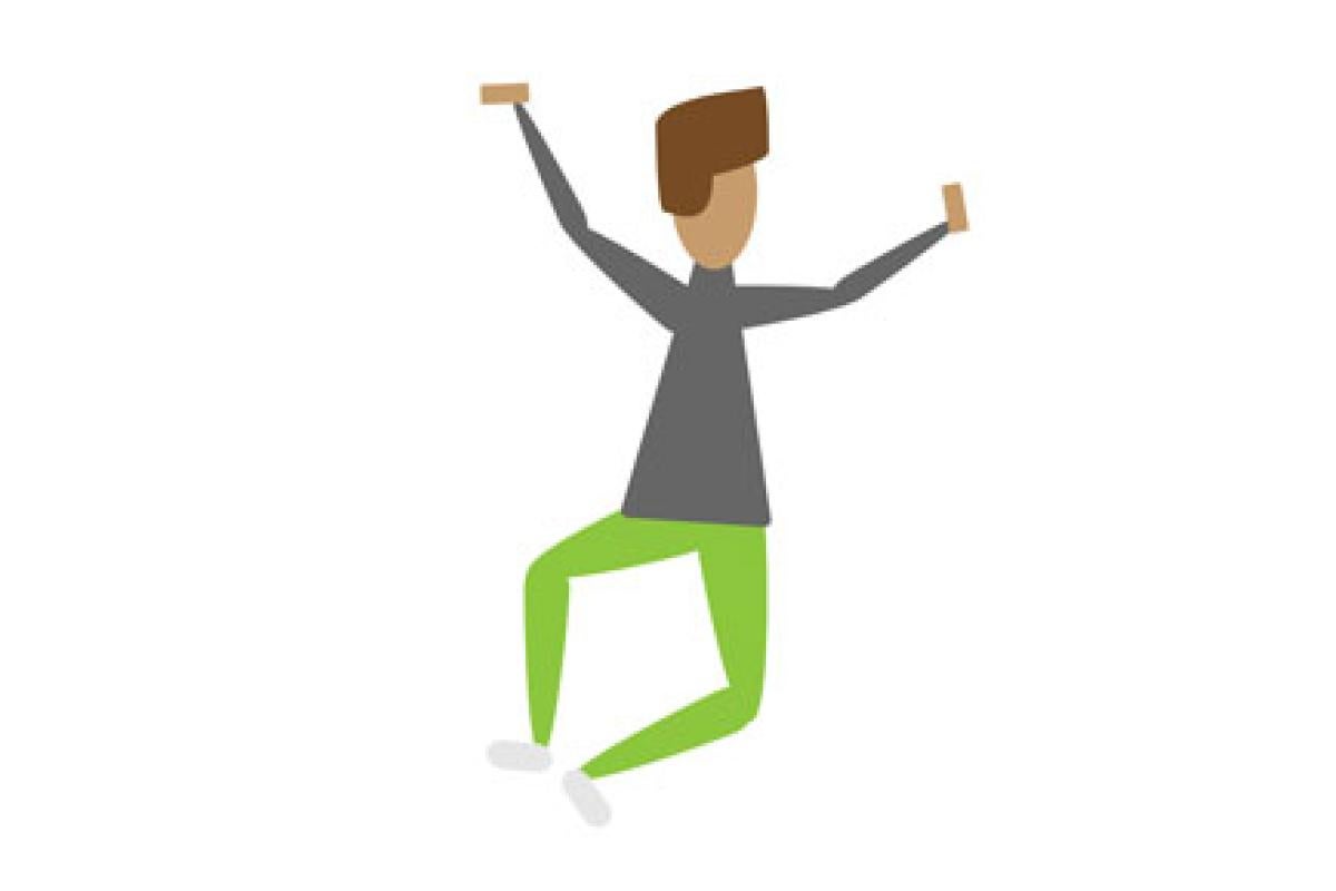 Illustration of a person jumping