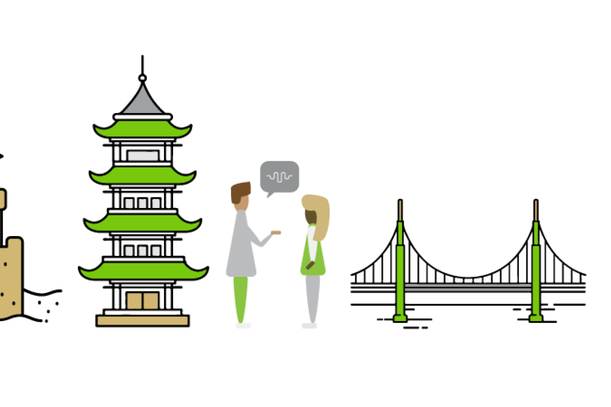 ALTEC's banner shows illustrations of famous global sites.