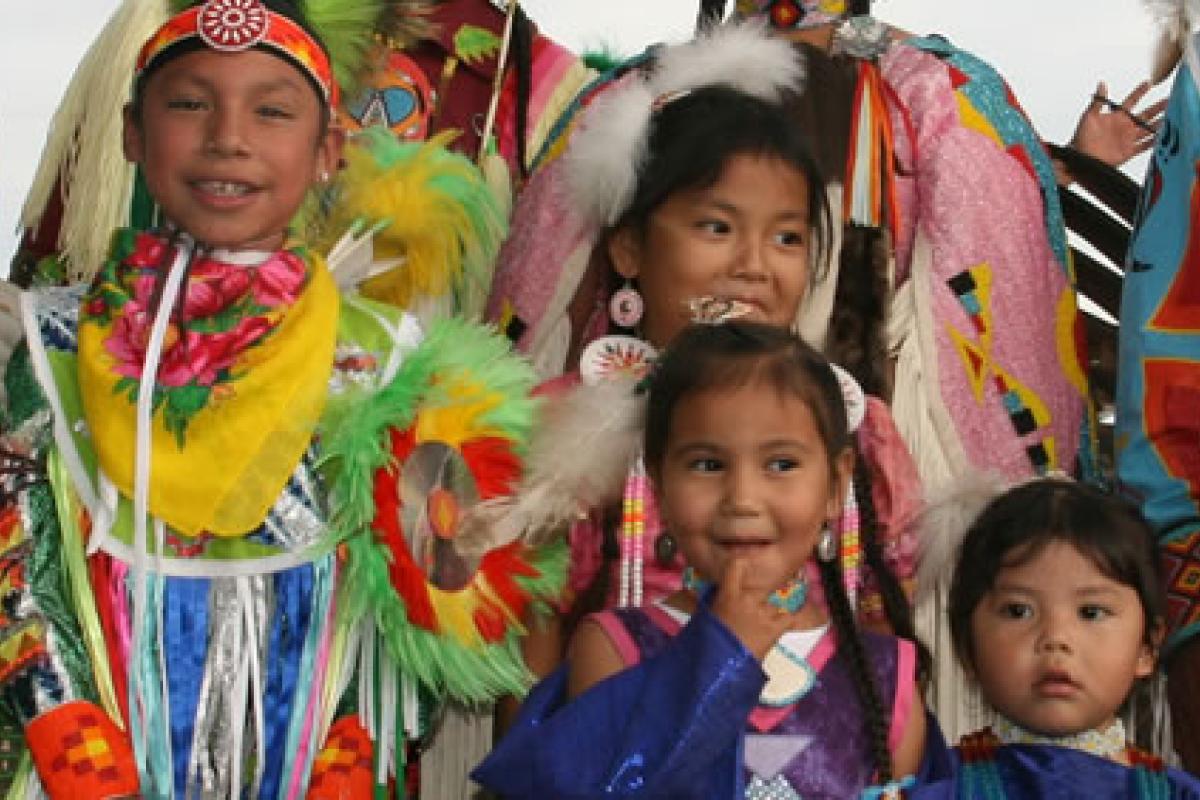 Young Arapaho dancers (photo courtesy of the Wind River Casino).