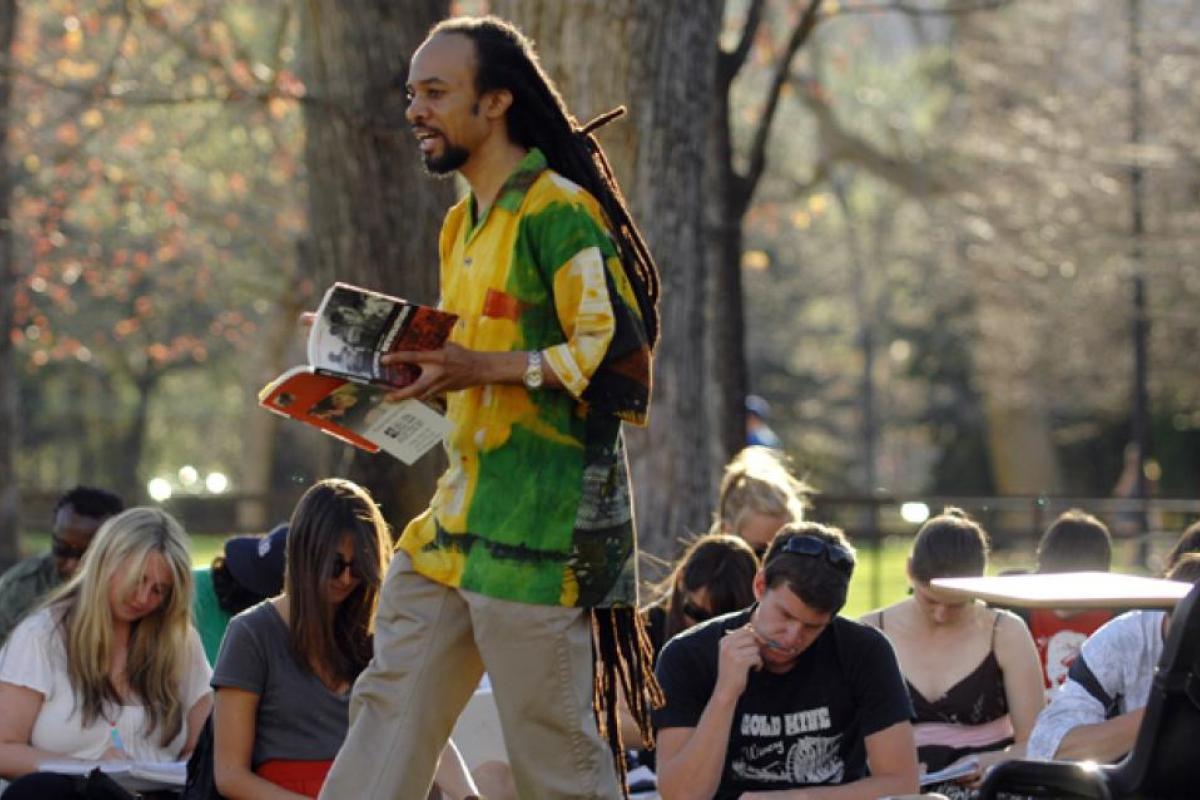 Photo of class outside
