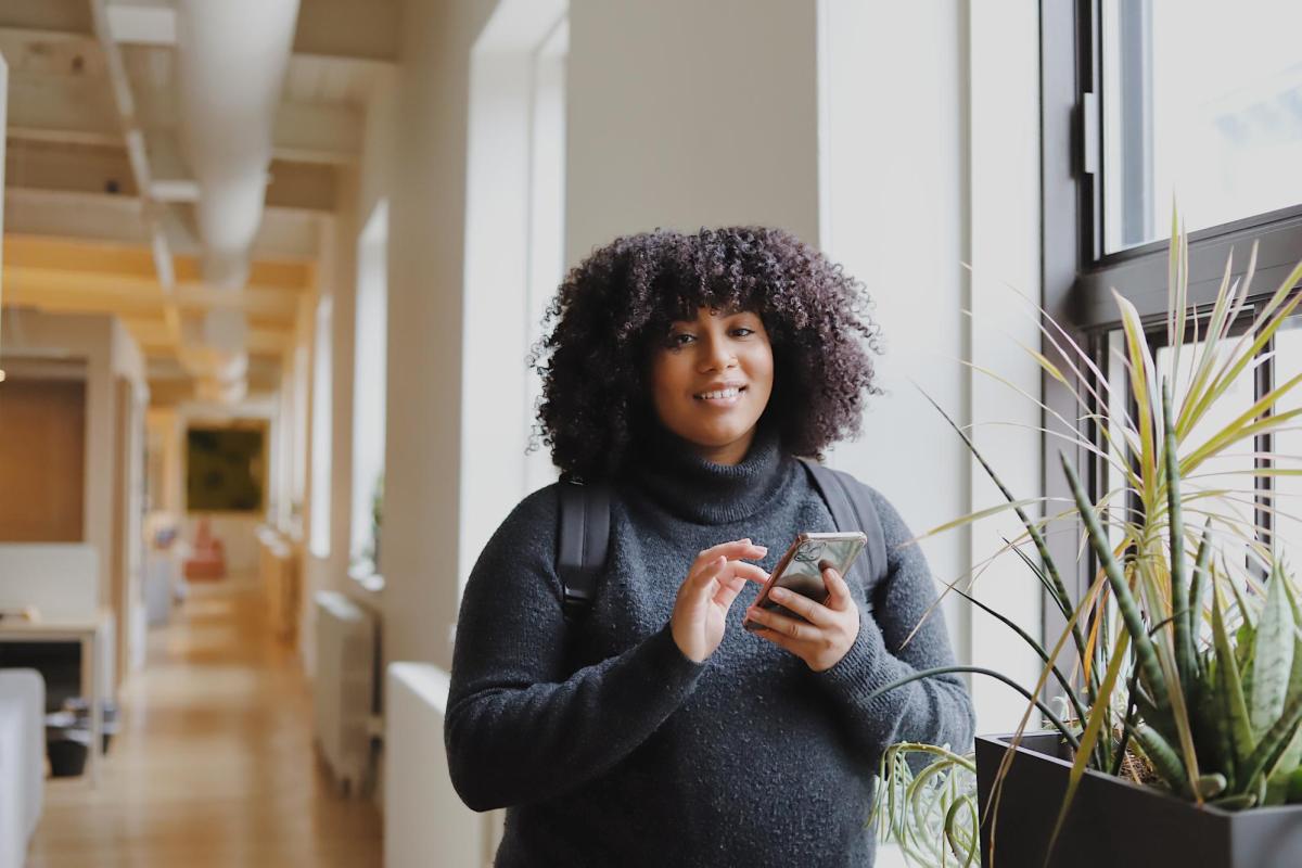 Image of a Black college student