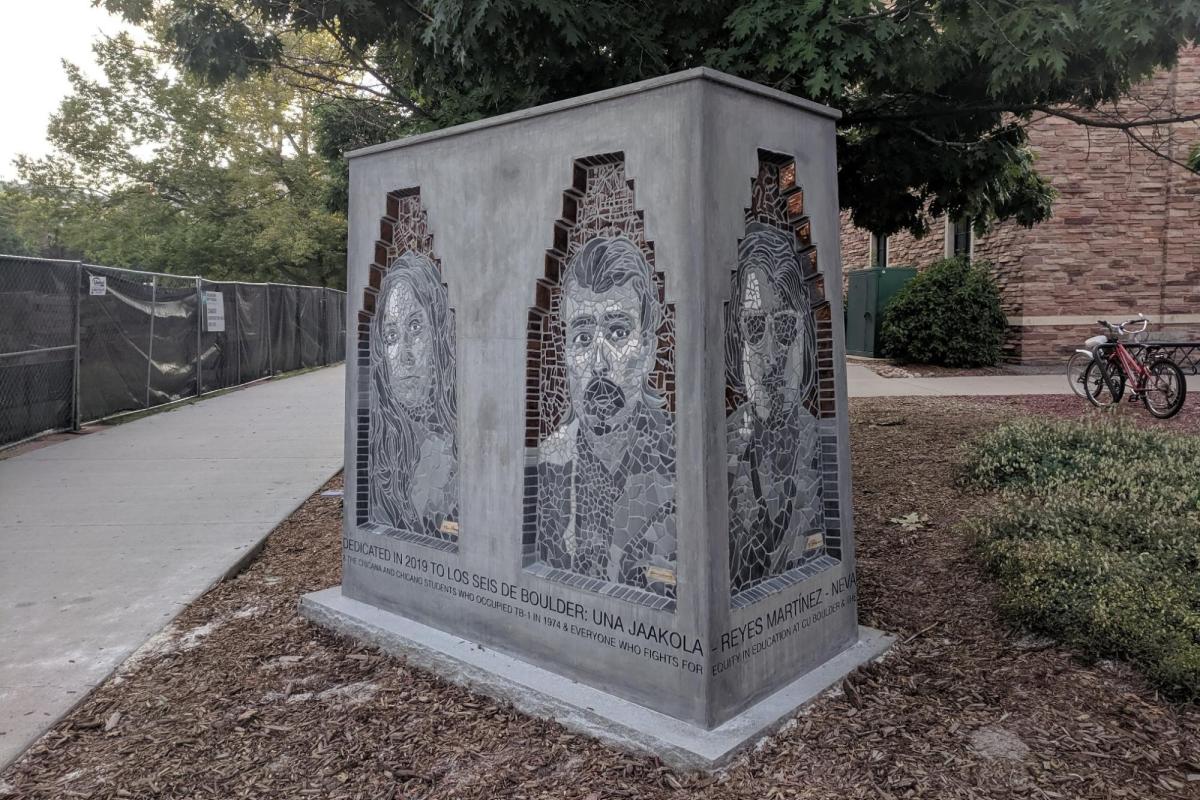 A memorial to Los Seis de Boulder.