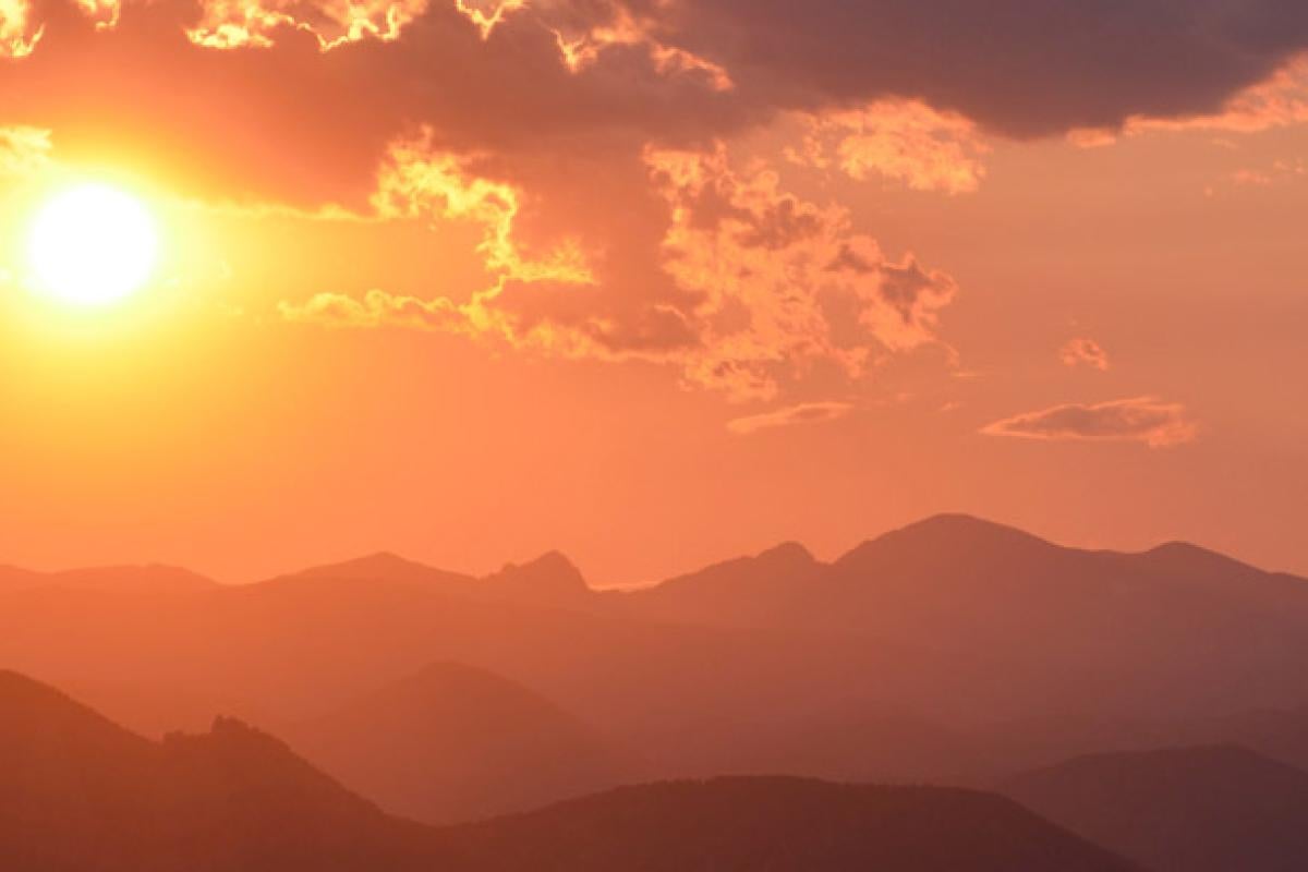 Stock photograph of sunset