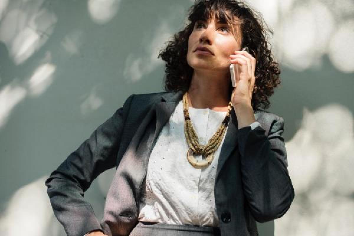 Person talking on a phone