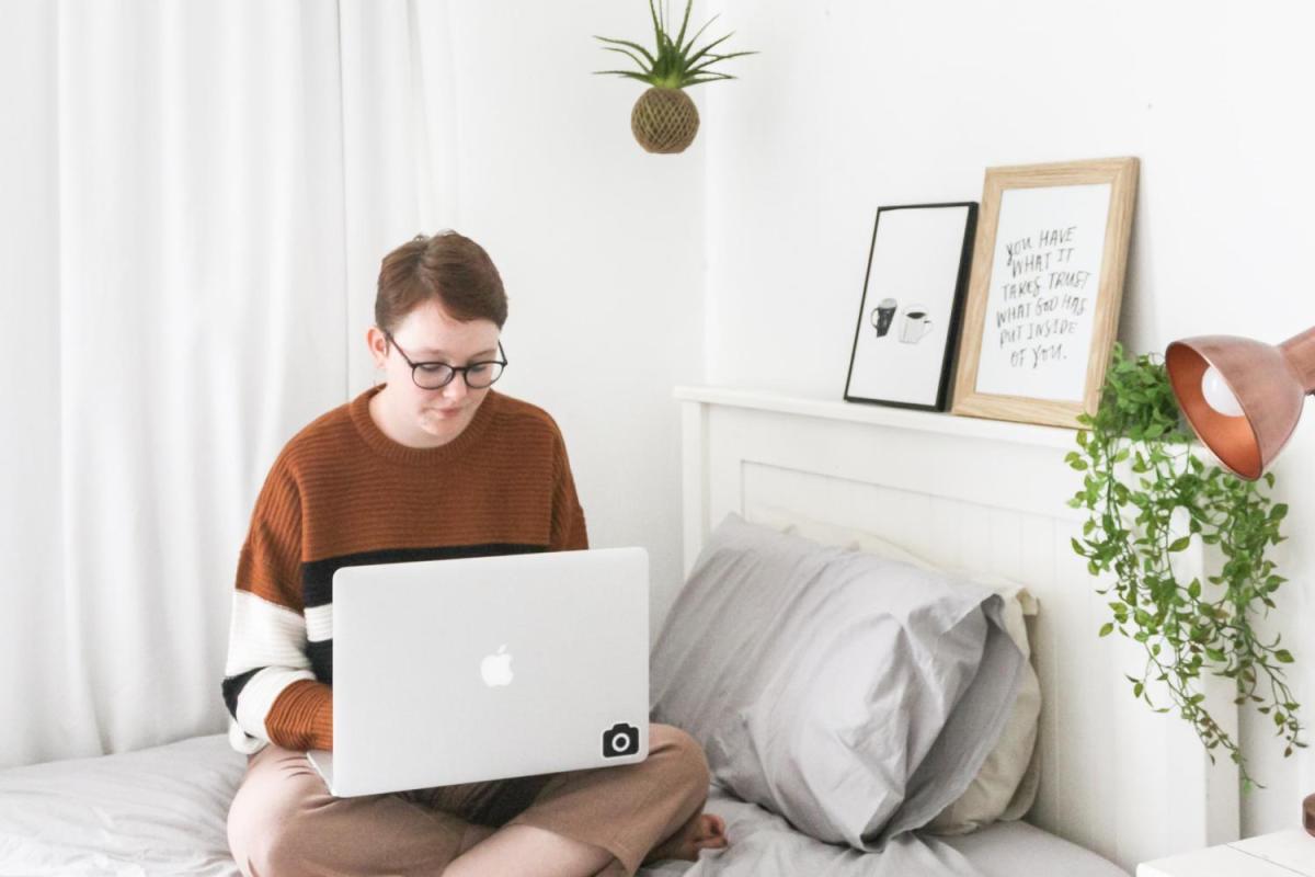 Image of person in their dorm