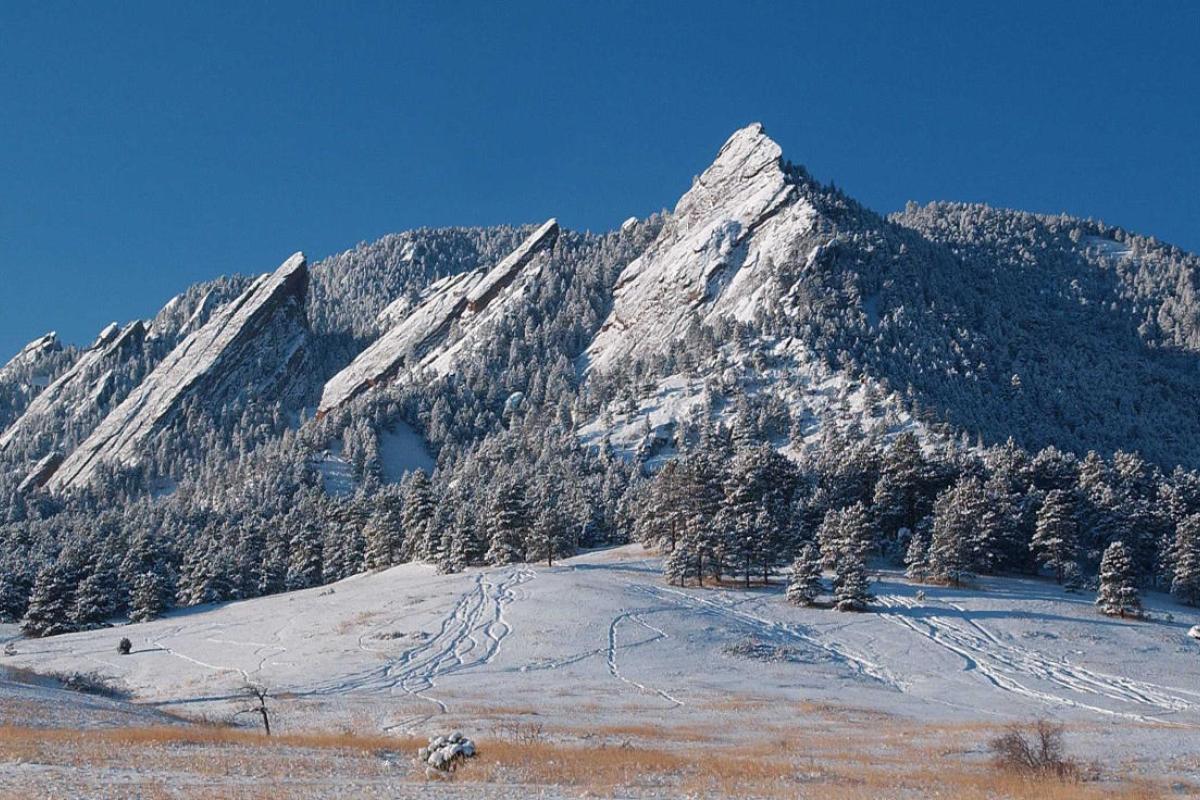 Photo of Flatirons with snow