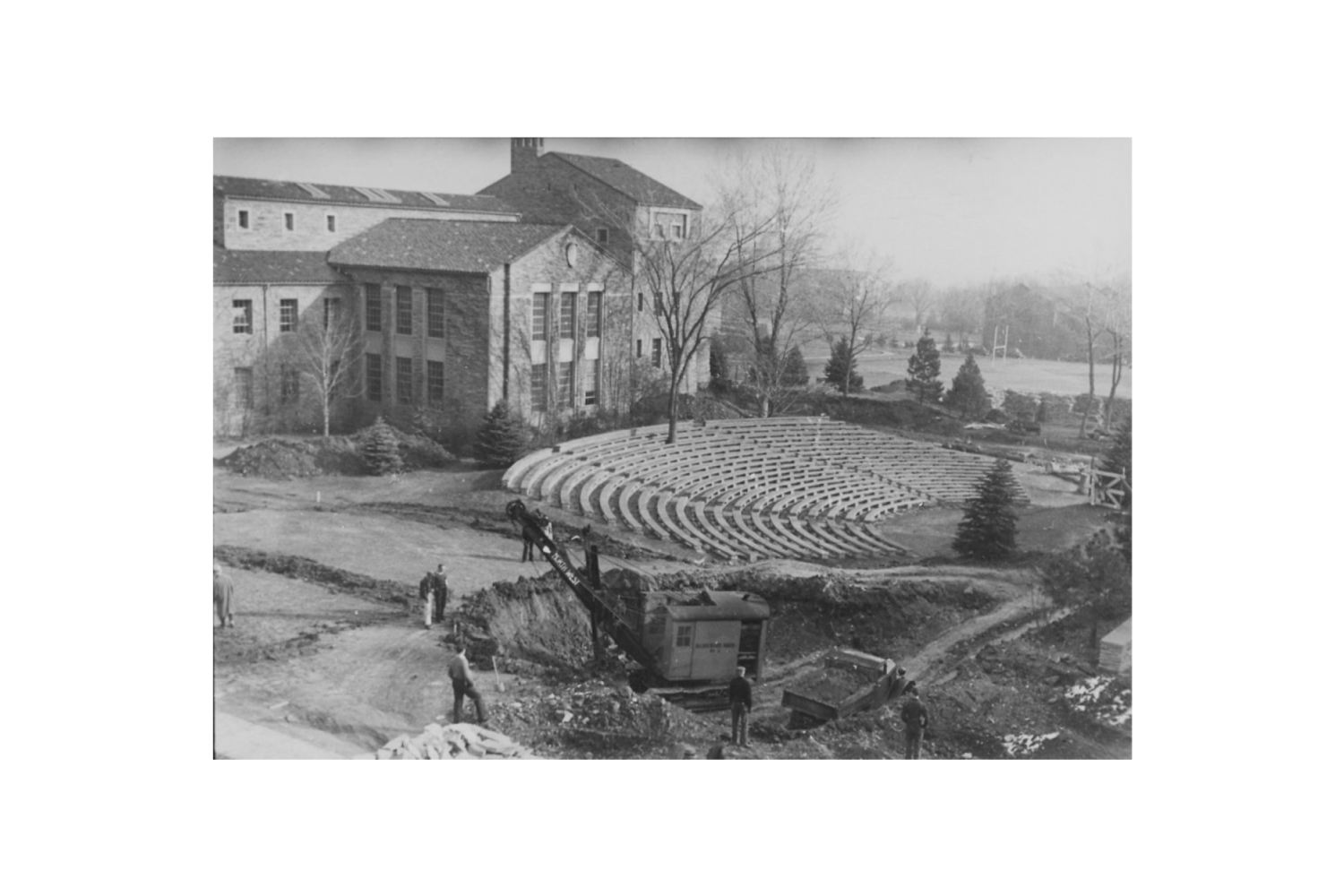 Early construction of the Mary Rippon Amphitheater. Photo courtesy of Boulder Historical Society/Museum of Boulder
