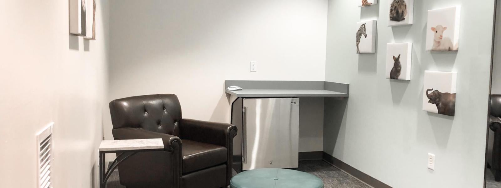 A lactation room in the College