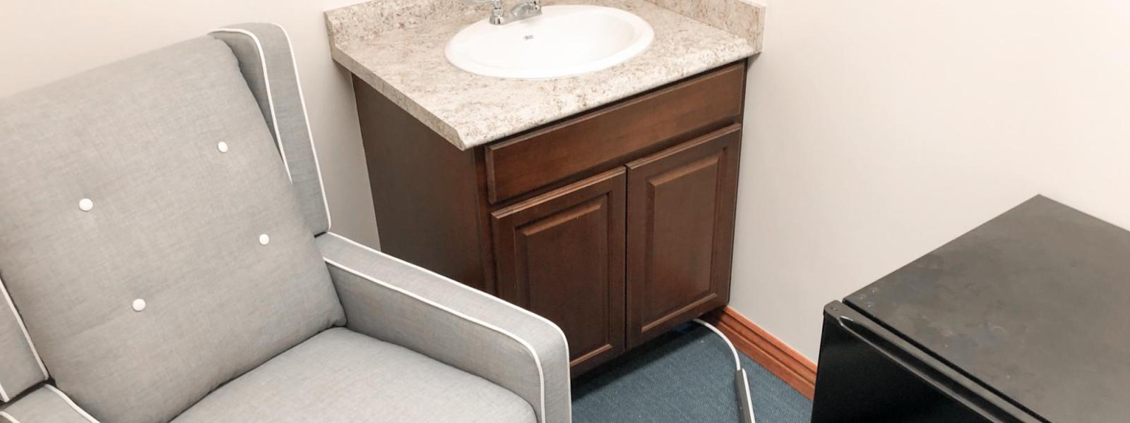 A lactation room in the College