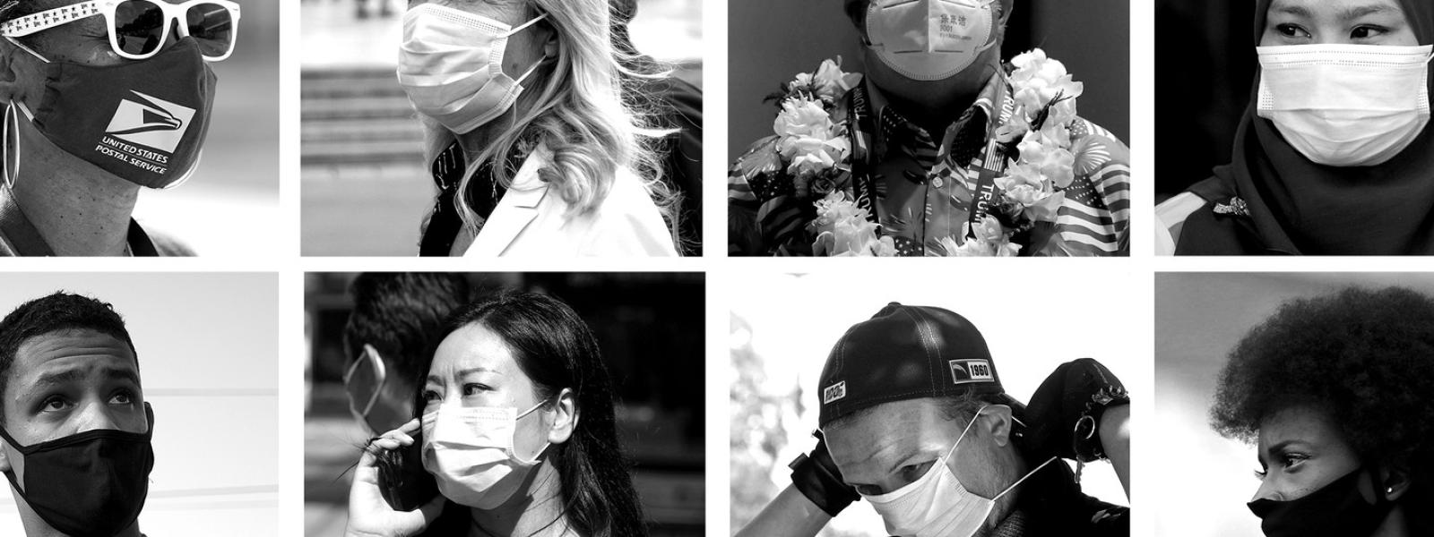 People wearing masks