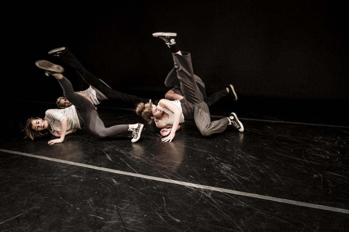 Students break dancing