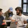 students discuss content in class