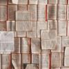 stack of open books