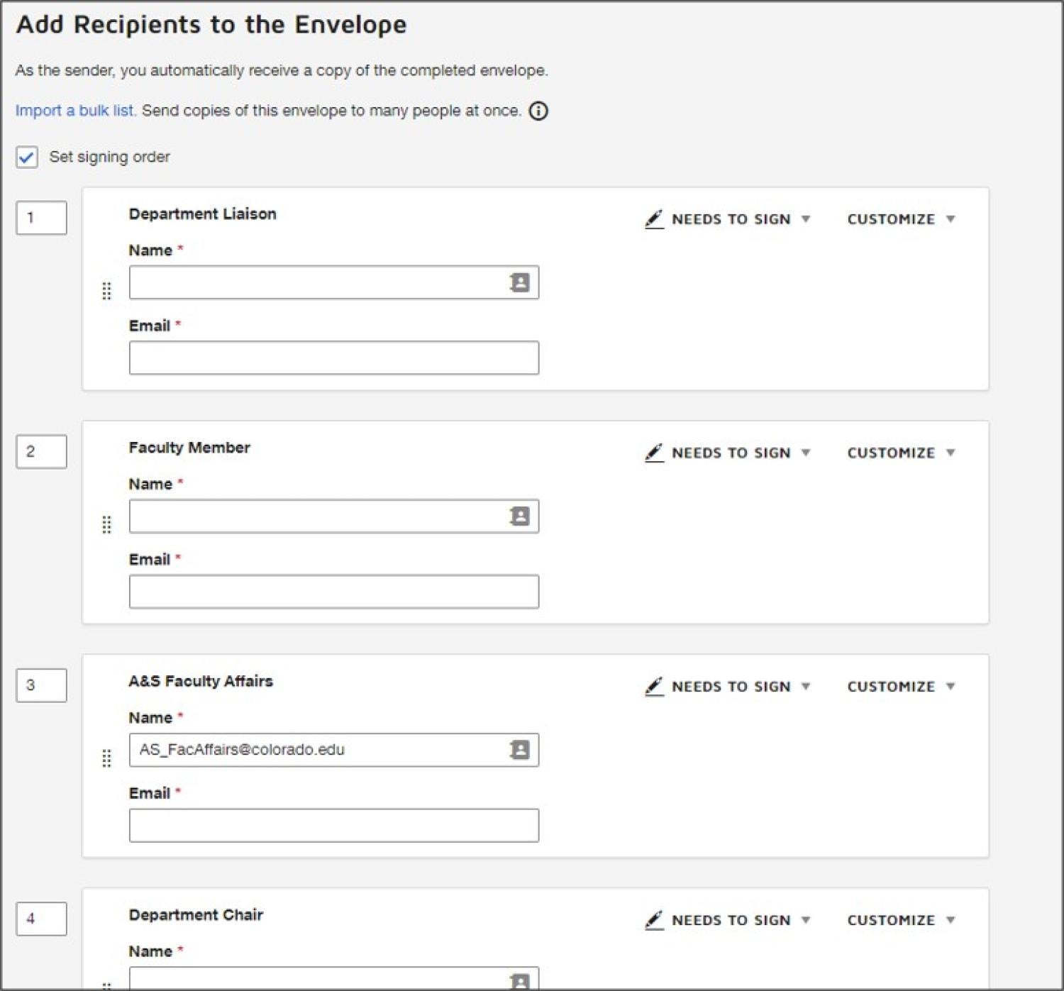 Screengrab of course buyout form