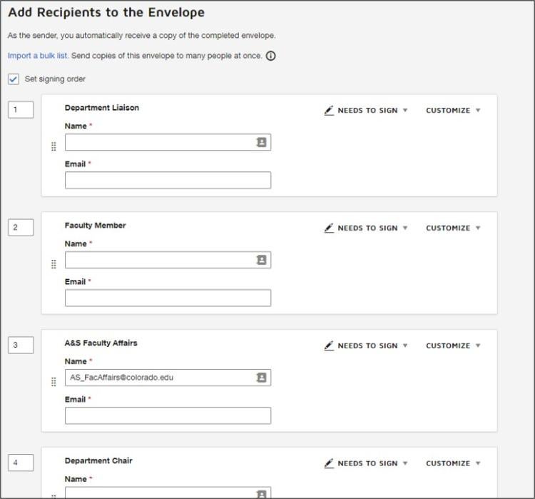 Screengrab from DocuSign banking template