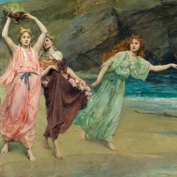 The Gardens of Adonis, an 1888 painting by John Reinhard Wkeguelin depicts women bearing the container-grown plants and festal rose garlands to dispose of in the sea, as part of the festival of Adonis.
